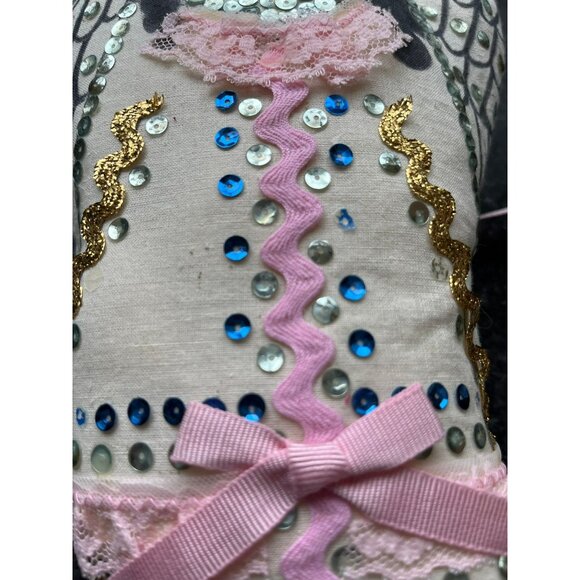 Vtg 1970's Detroit Artist Mary Ewald Pen & Ink Art Christmas Ornament Angel Sign - Picture 5 of 10